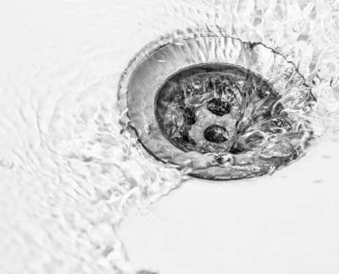 An image of a sink drain.