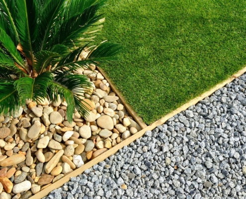 Rockery Service Landscape features using gravel beds.